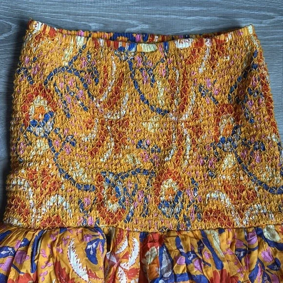 NEW Farm Rio Palms Party Smocked Mini Skirt Medium